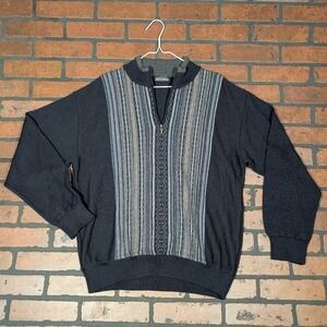 Cooper Men's M‎ Electric Grandpa 1/4 Zip Wool Blend Made In Canada Knit Sweater